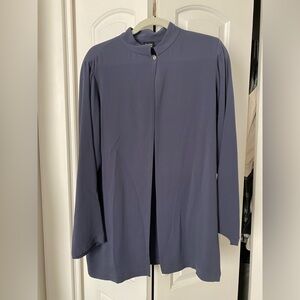 Eileen Fisher Navy Blue Silk Jacket